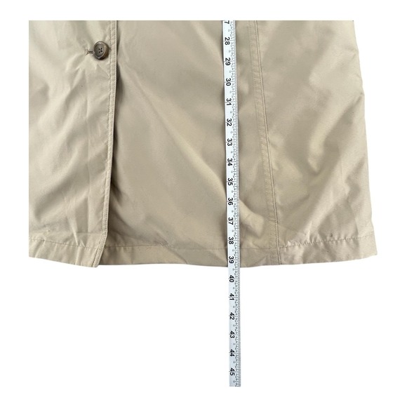 Lands End Beige Quilted Removable Lined Rain Trench Coat Womens X-Large 18/20 - Picture 6 of 14